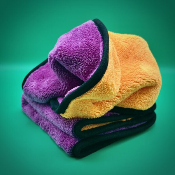 microfiber buffing towel, microfiber detailing towel, double color microfiber towel